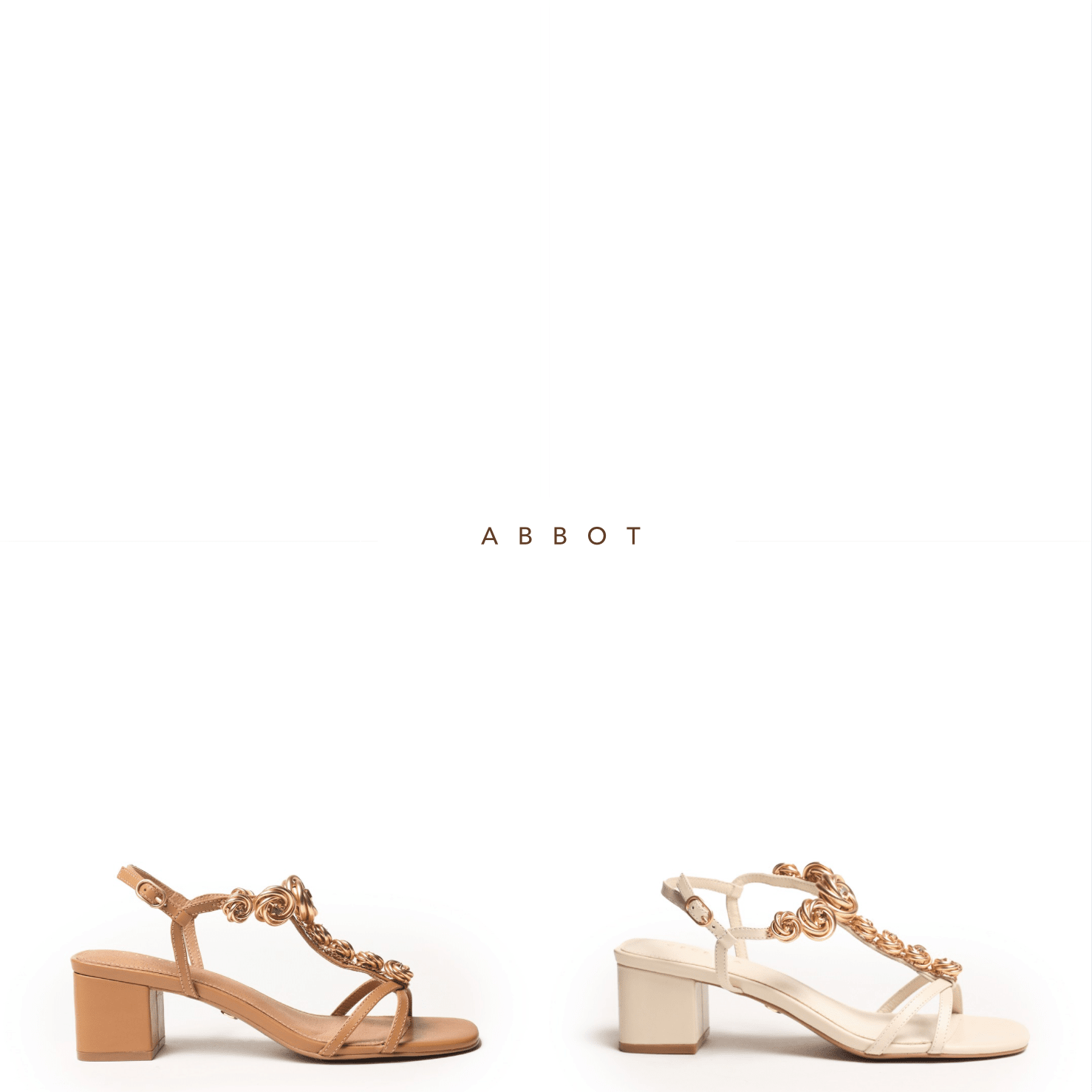neutral tan natural cream gold rose rosette sandal
