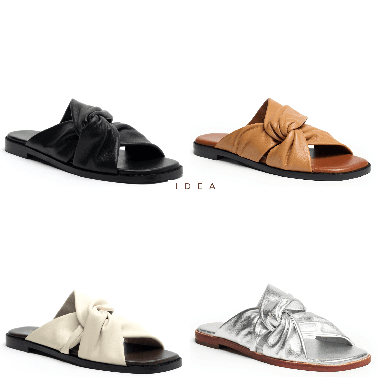 soft leather summer sandal flat