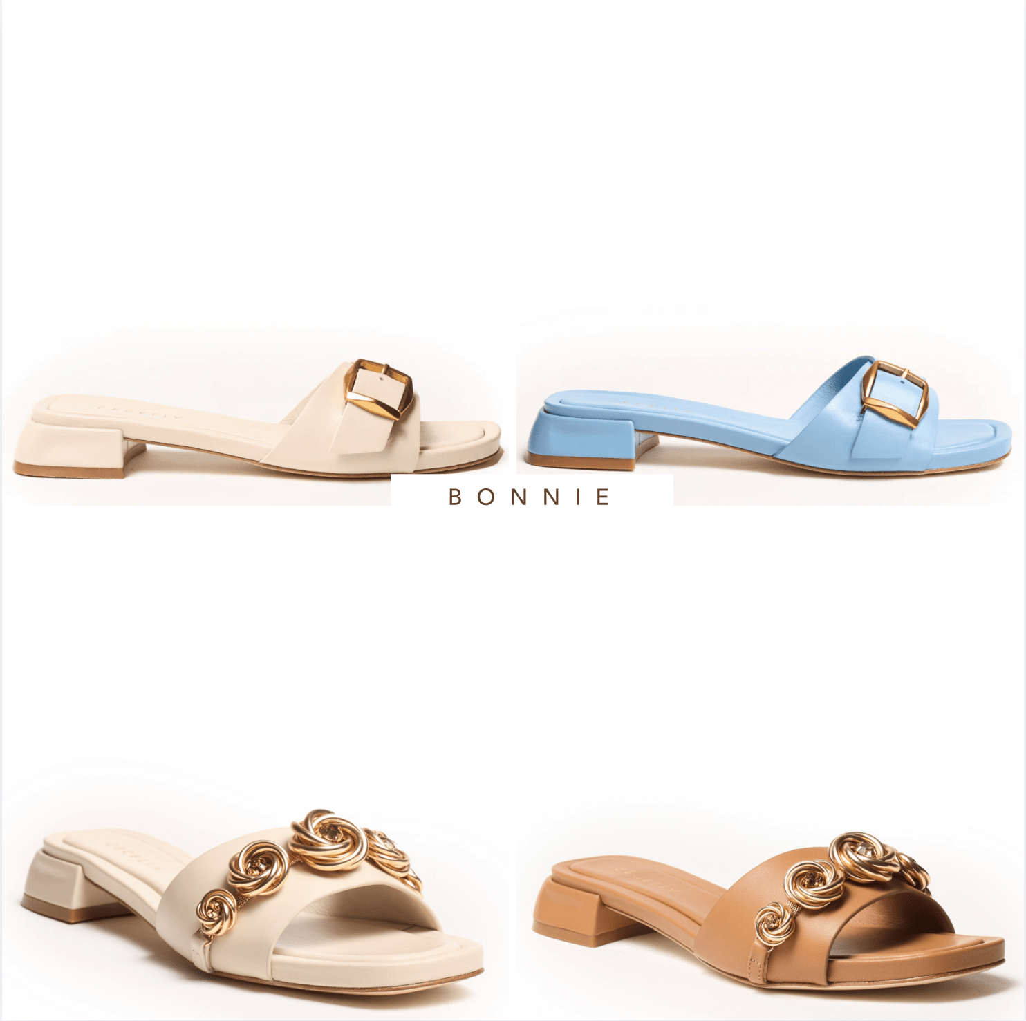 bonnie sandals flat dress tan cream blue