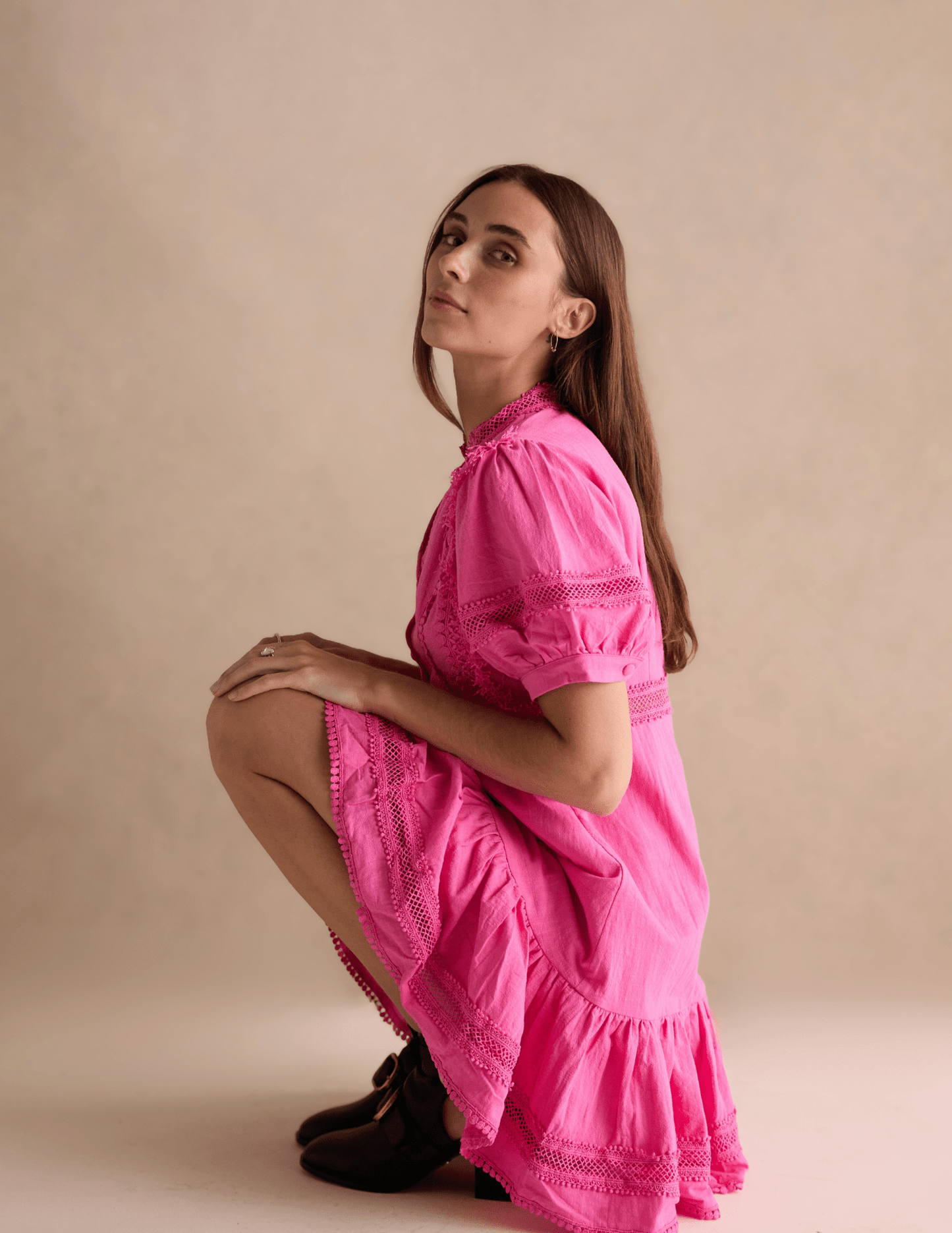 SUZANNE - Hot Pink Dress