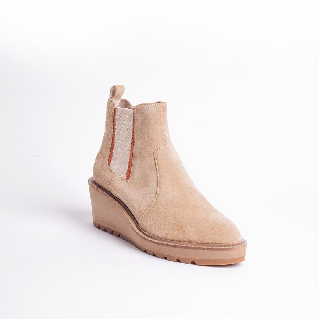 CECELIA NEW YORK - GEMMA SLIP ON LOW WEDGE BOOT SAND