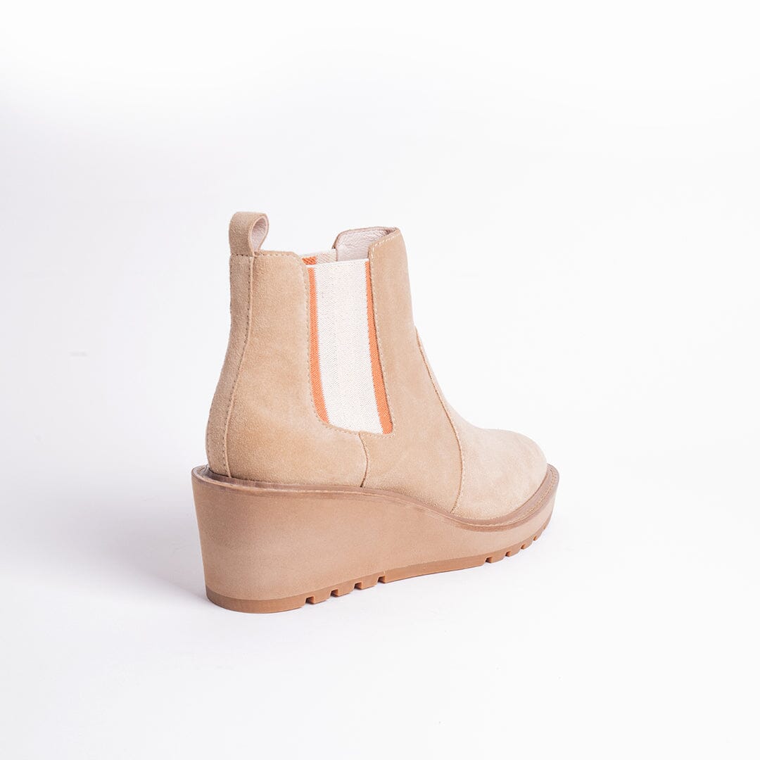 CECELIA NEW YORK - GEMMA SLIP ON LOW WEDGE BOOT SAND