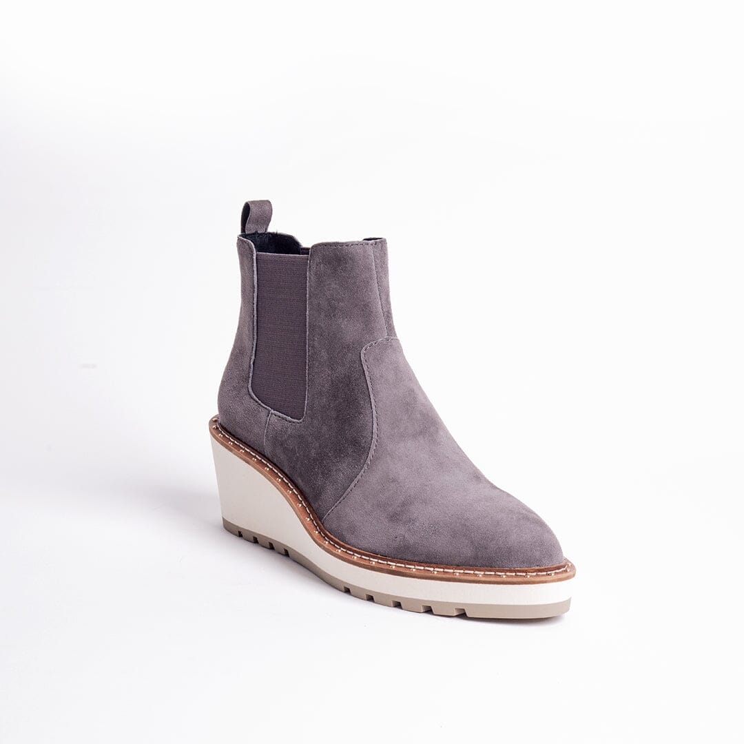 CECELIA NEW YORK - GEMMA SLIP ON LOW WEDGE BOOT SLATE