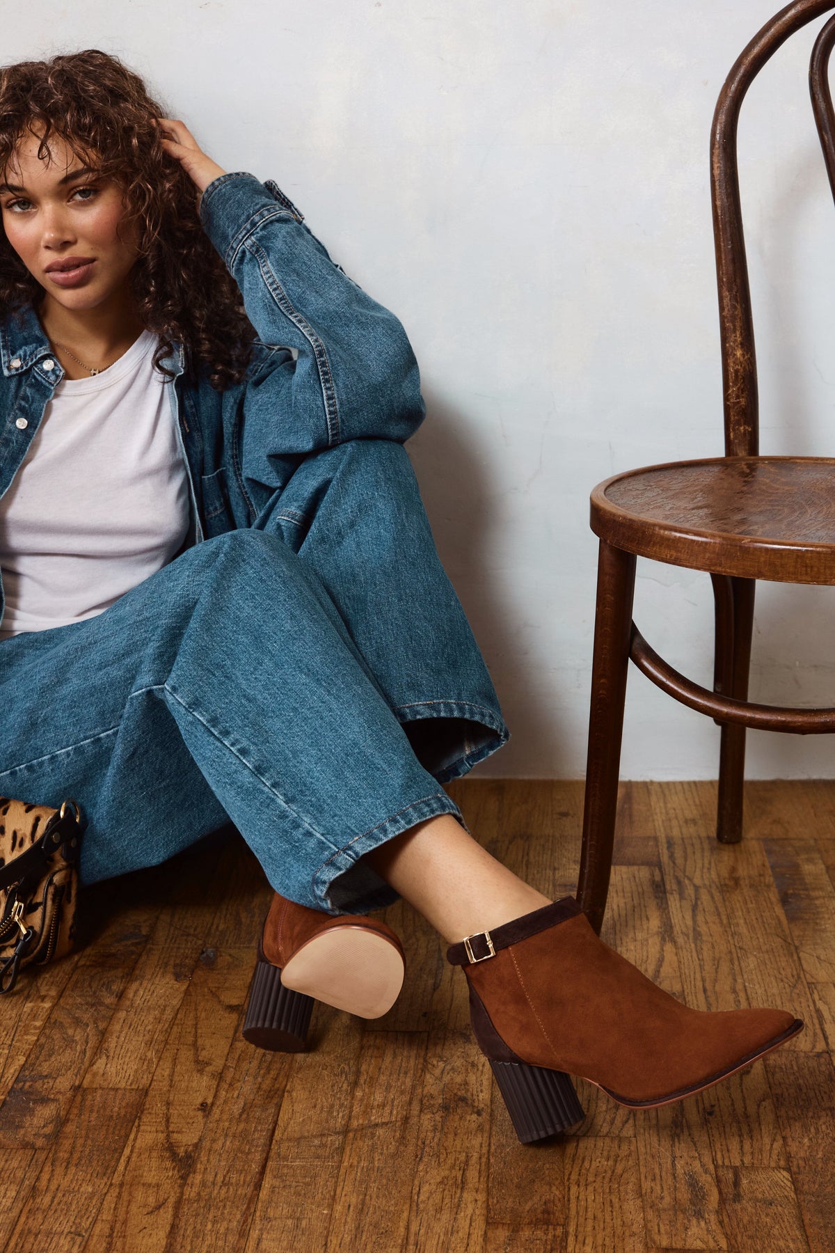 TULIA - CHOCOLATE COGNAC SUEDE BOOTIE