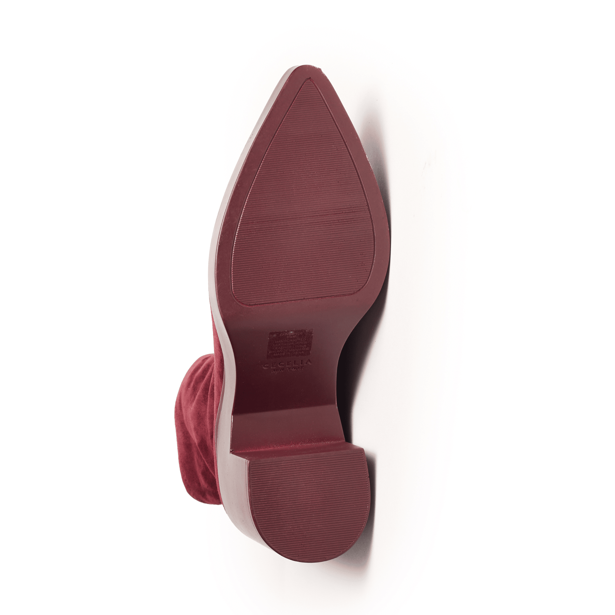 LAWRENCE - BURGUNDY SUEDE PLATFORM BOOTIE