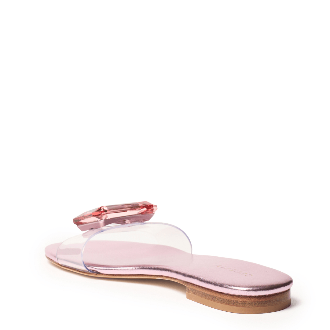PHILLIS - Pink Metallic Flat Sandal