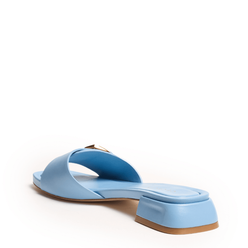 BONNIE BUCKLE - Blue Flat Sandal