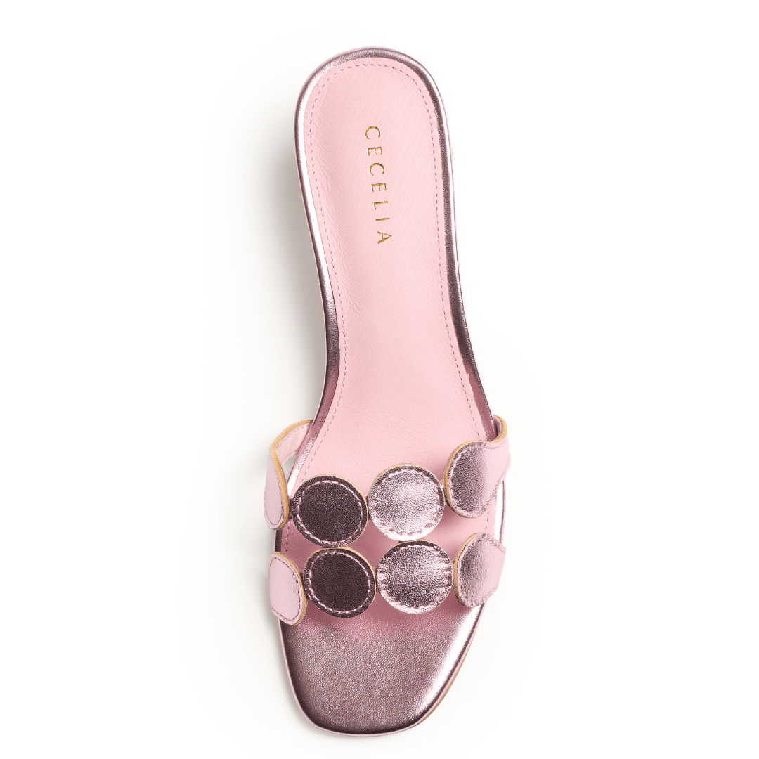 BUNNY - Metallic Pink Sandals