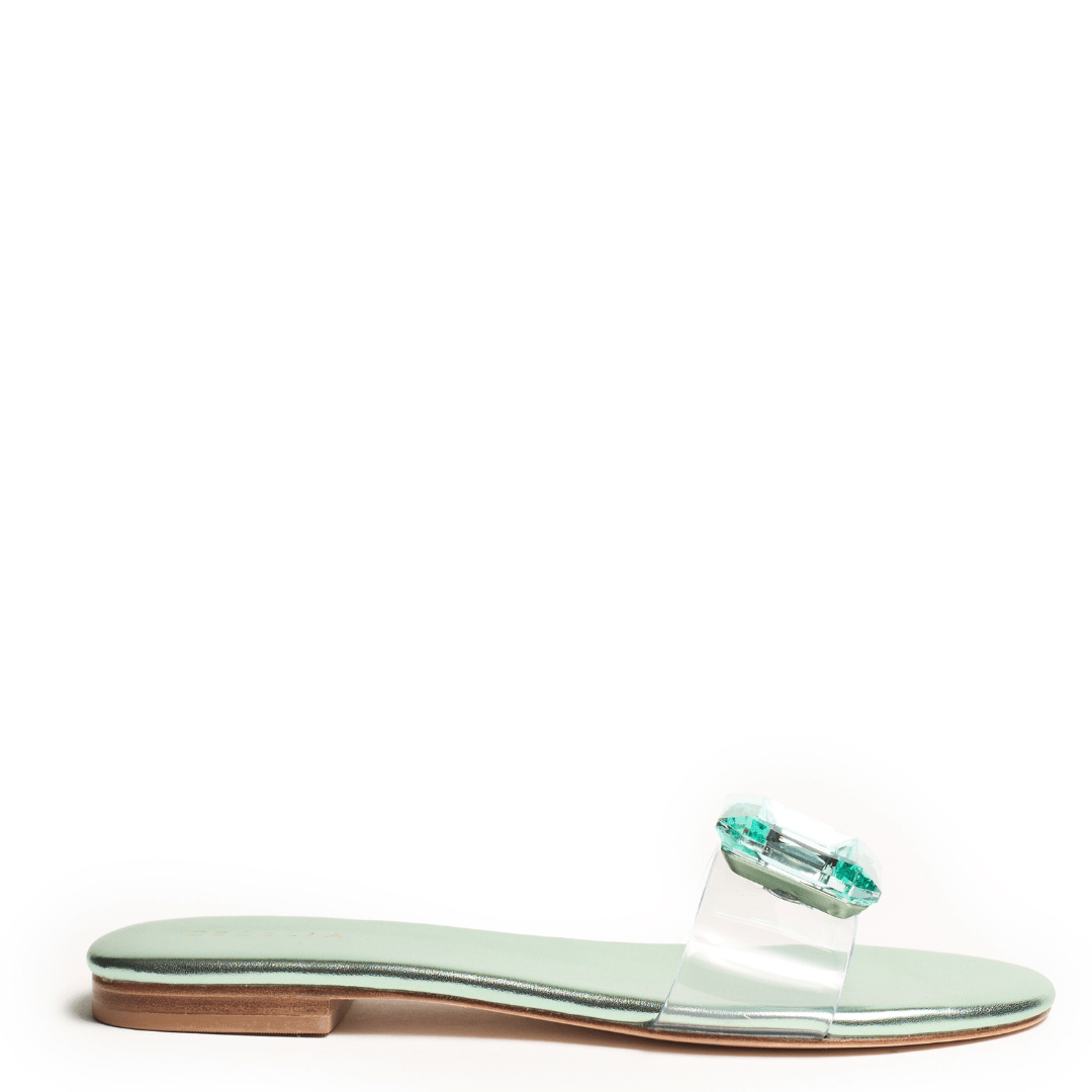 PHILLIS - Mint Metallic Sandal