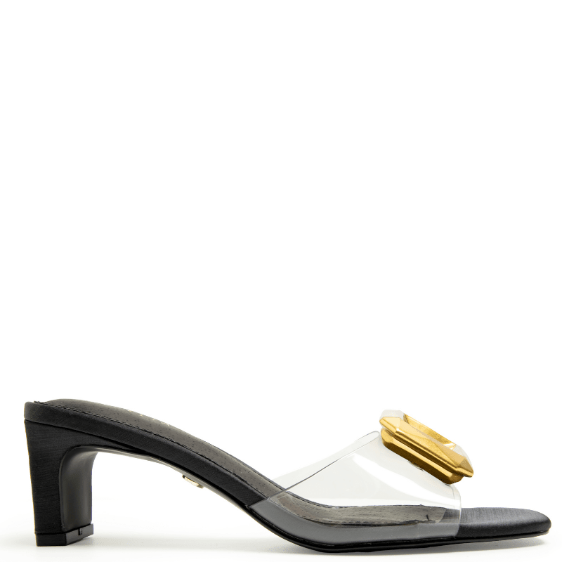 PARK AVE JEWEL - BLACK & GOLD SANDAL