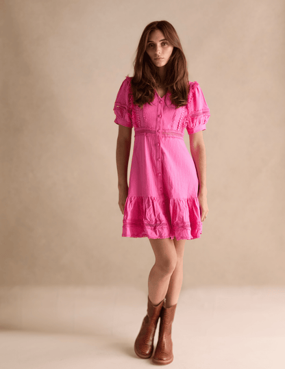 SUZANNE - Hot Pink Dress