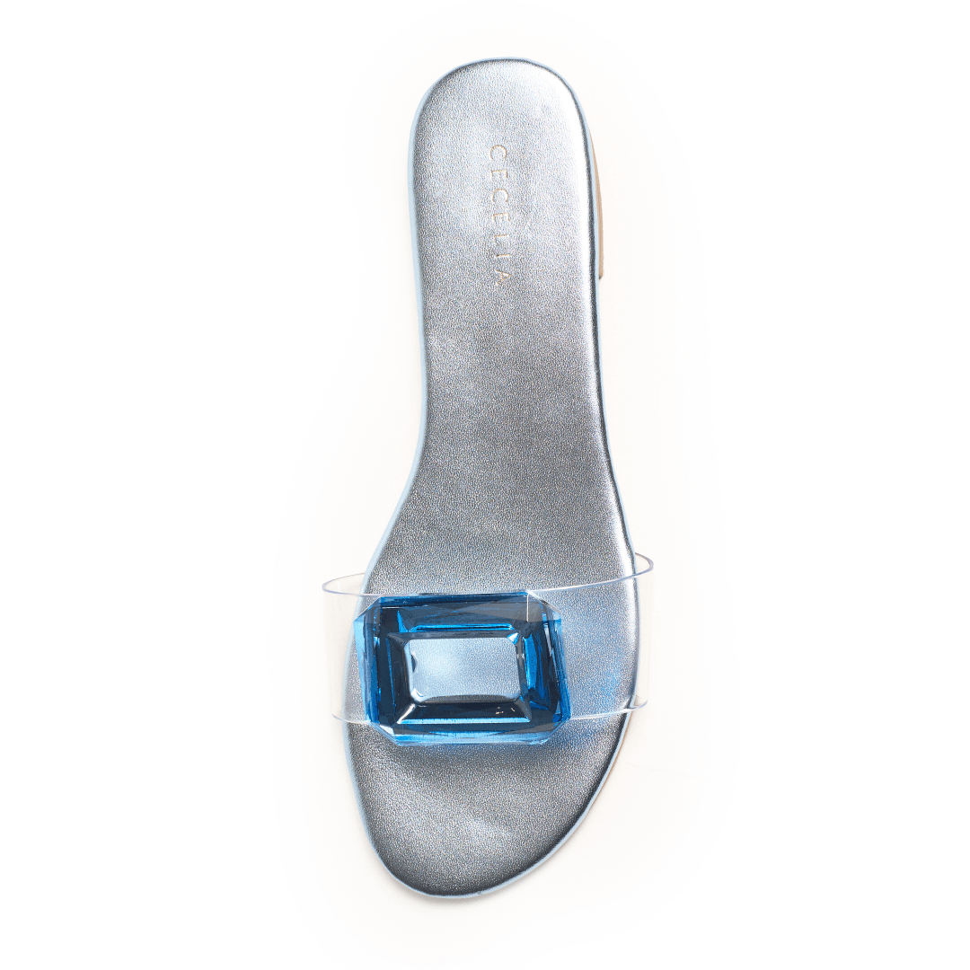 PHILLIS - Blue Metallic Sandal