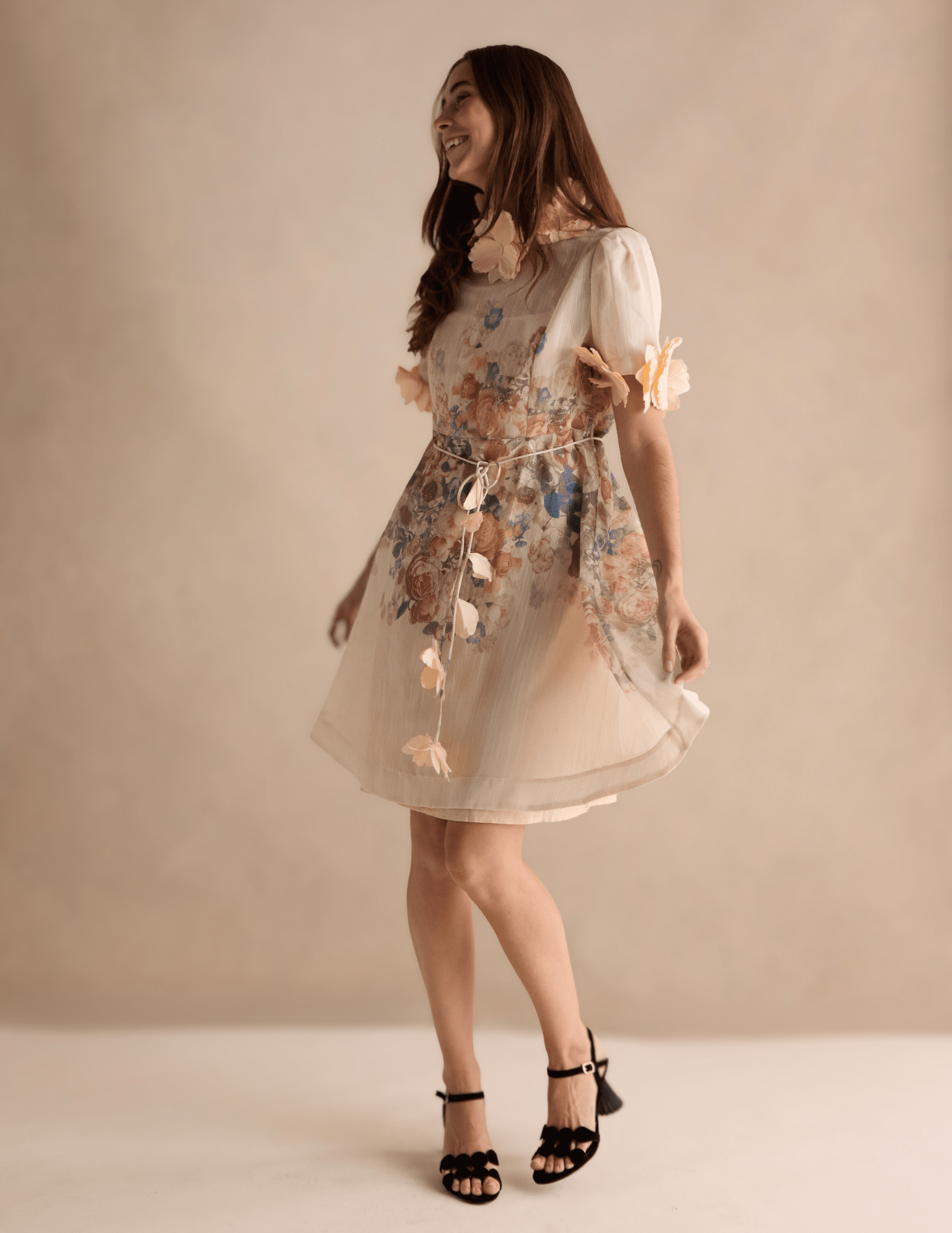 sheer flower dress Cecelia New YORK - REBECCA - Floral Dress L / Floral