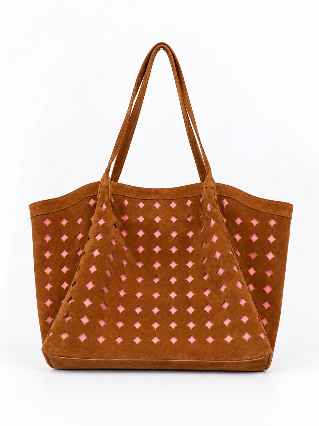 BUNNY TOTE - COGNAC SUEDE HANDBAG