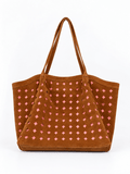 BUNNY TOTE - COGNAC SUEDE HANDBAG