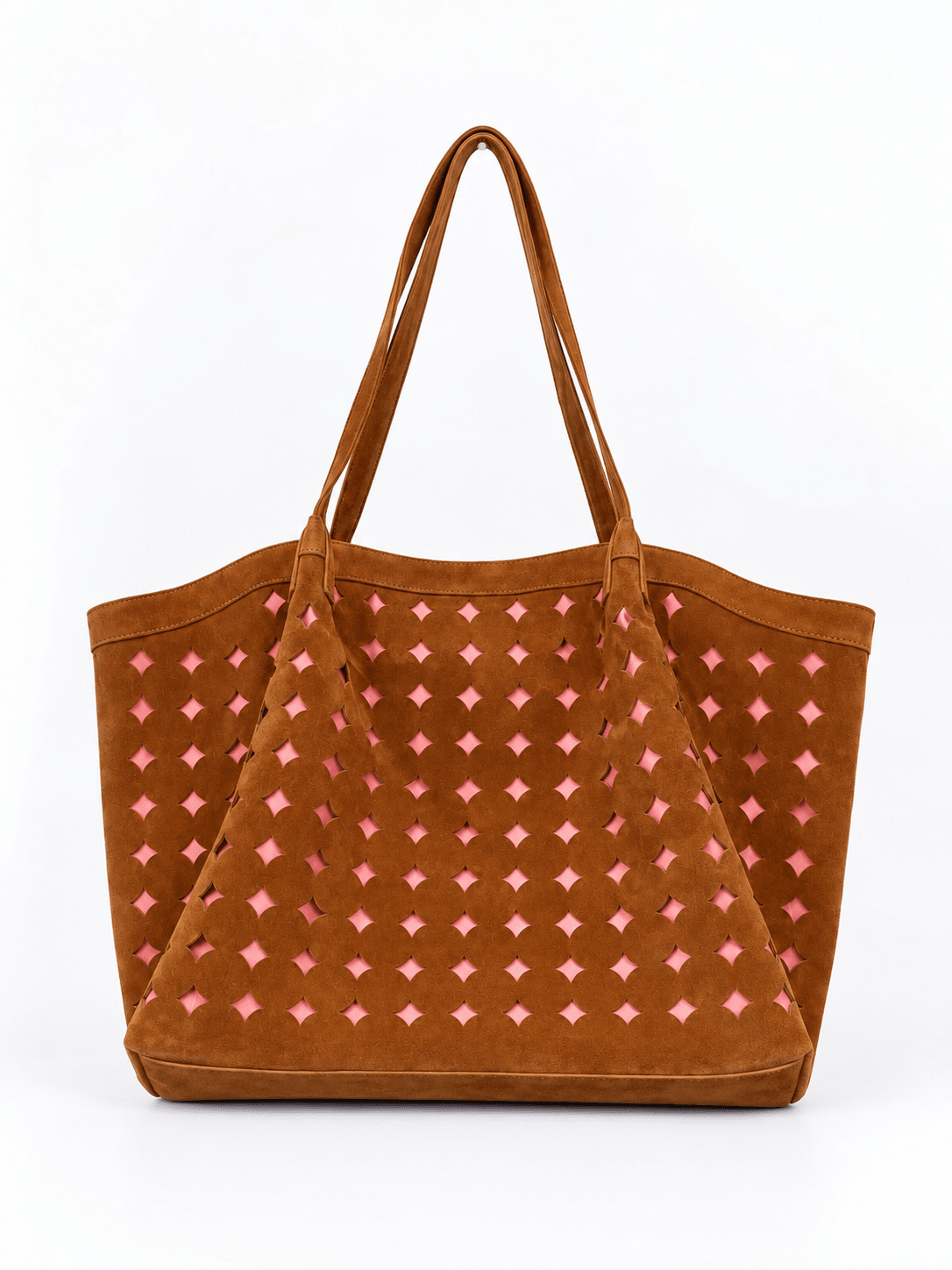 BUNNY TOTE - COGNAC SUEDE HANDBAG