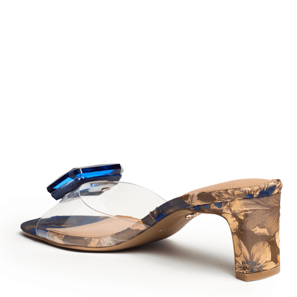 PARK AVE JEWEL - Blue Brocade Sandal