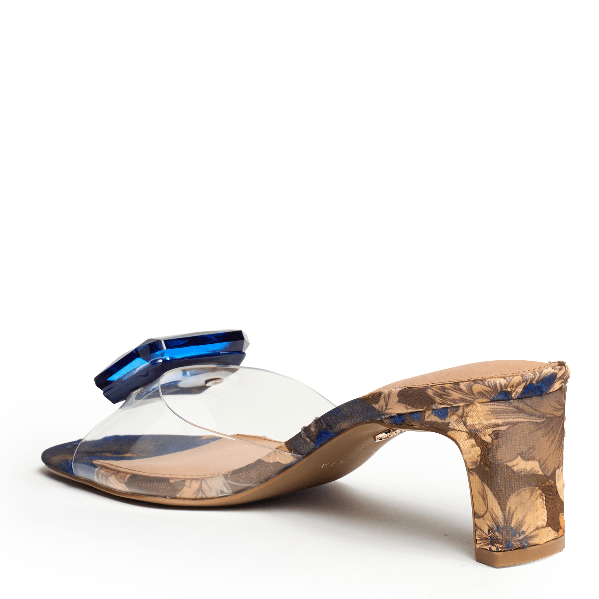 PARK AVE JEWEL - Blue Brocade Sandal