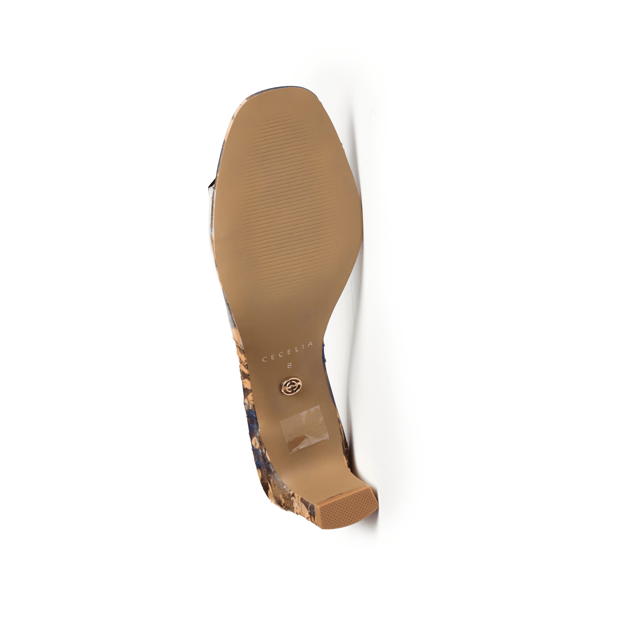 PARK AVE JEWEL - Blue Brocade Sandal
