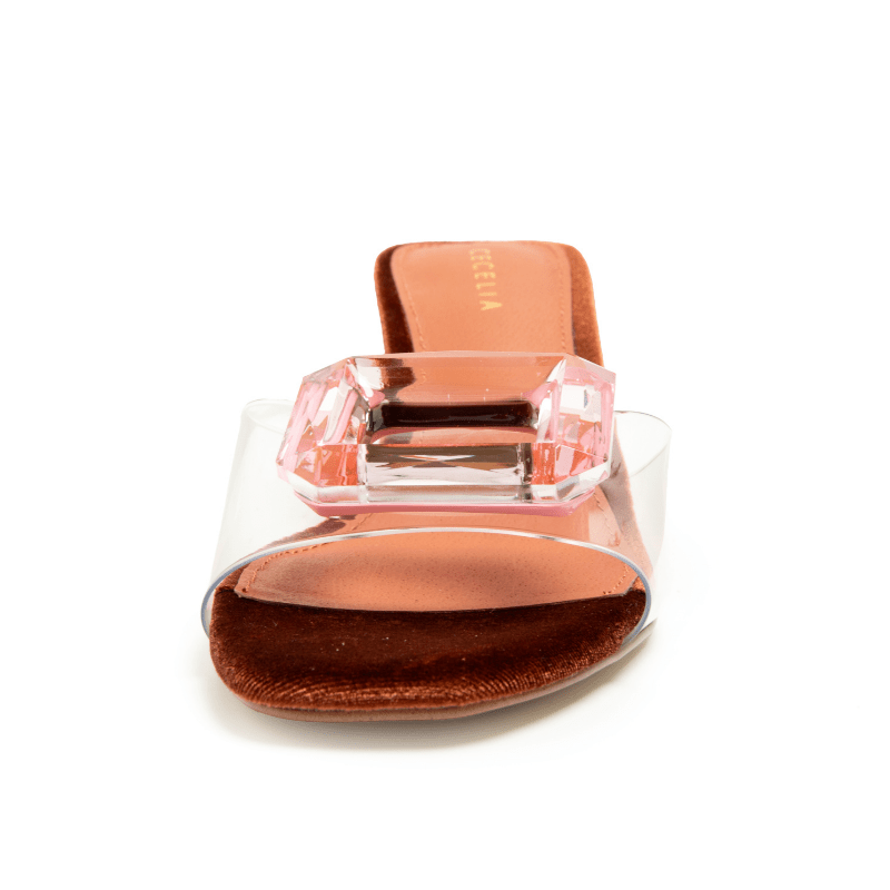 PARK AVE JEWEL - COGNAC VELVET SANDAL