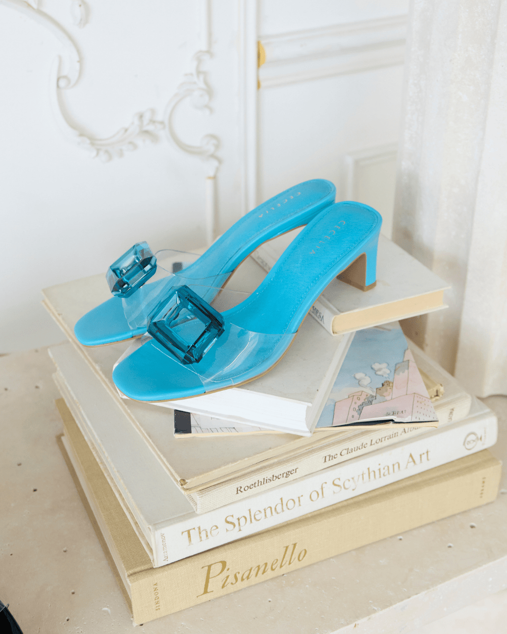 PARK AVE JEWEL - POOL BLUE SANDAL