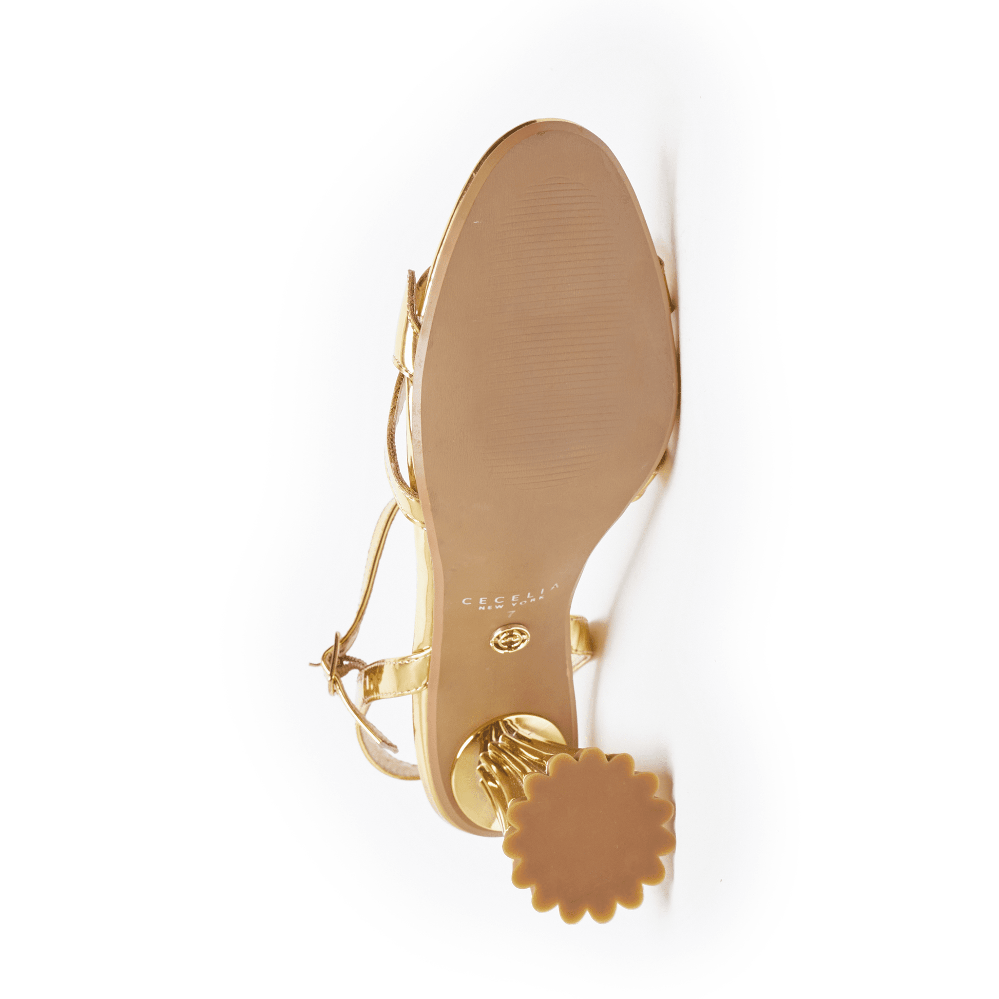 Cecelia New York Peter Mirror Metallic Dress Sandals, Womens, 9.5, Gold Cecelia New York Peter Mirror Metallic Dress Sandals, Womens, 9.5, Gold