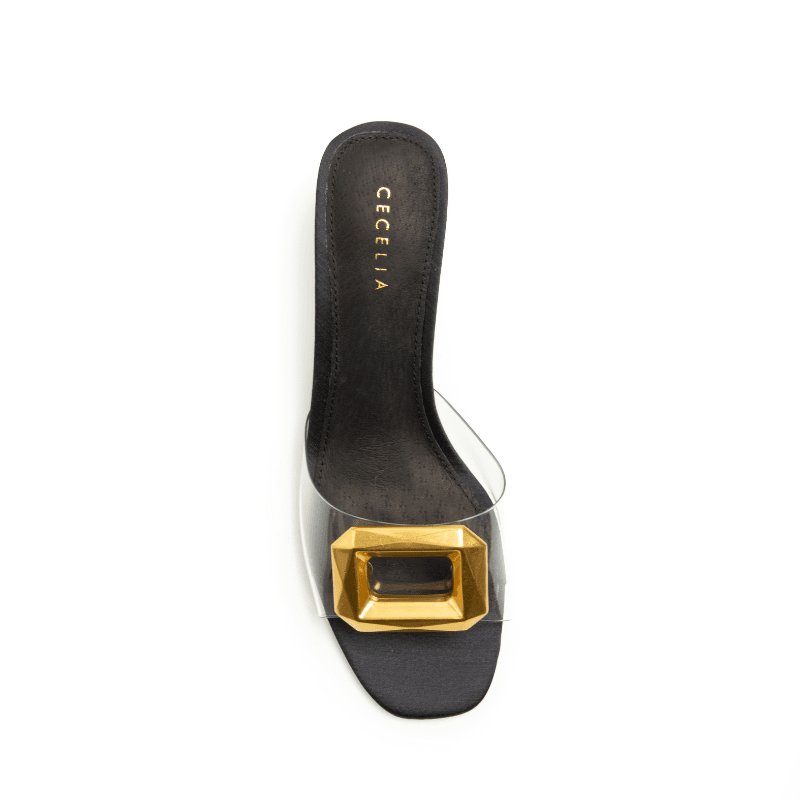 PARK AVE JEWEL - BLACK & GOLD SANDAL