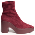 LAWRENCE - BURGUNDY SUEDE PLATFORM BOOTIE