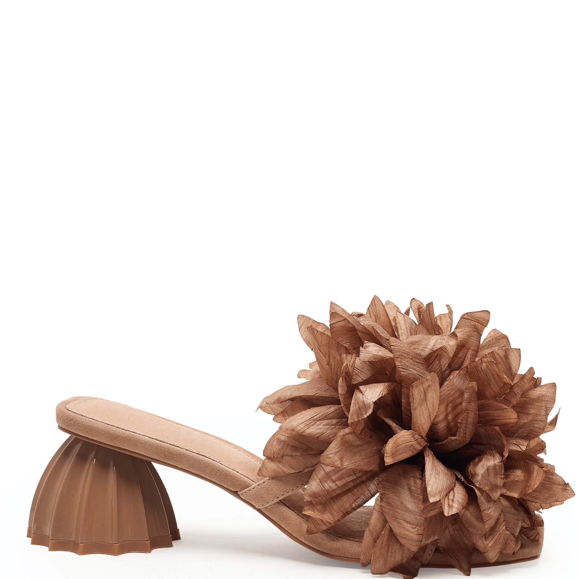 Dahlia - Statement Slide With Flower - Taupe – Cecelia New York