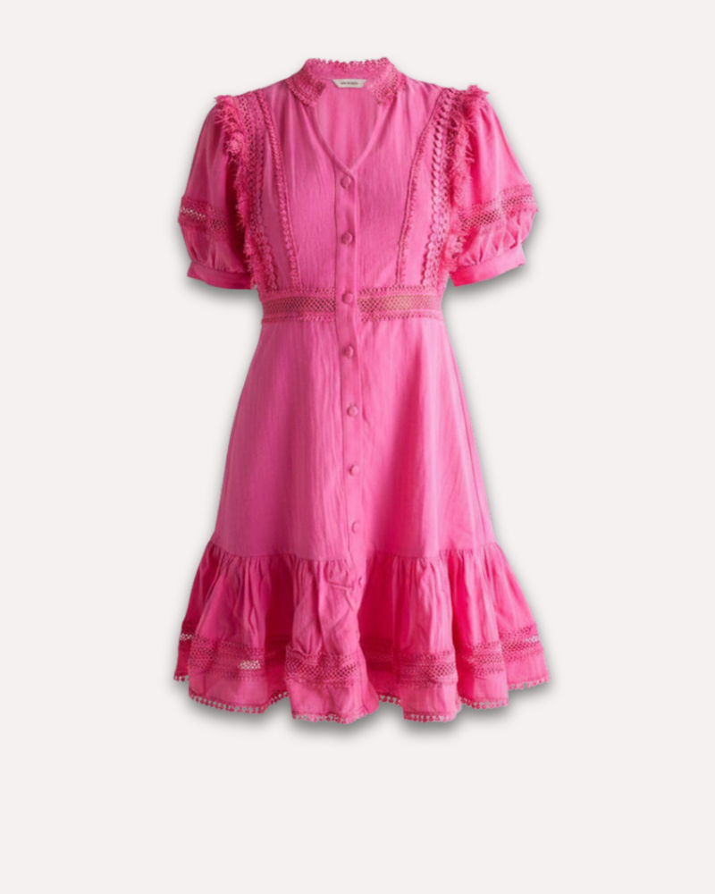 Hot Pink Summer Designer Dress by Cecelia New York