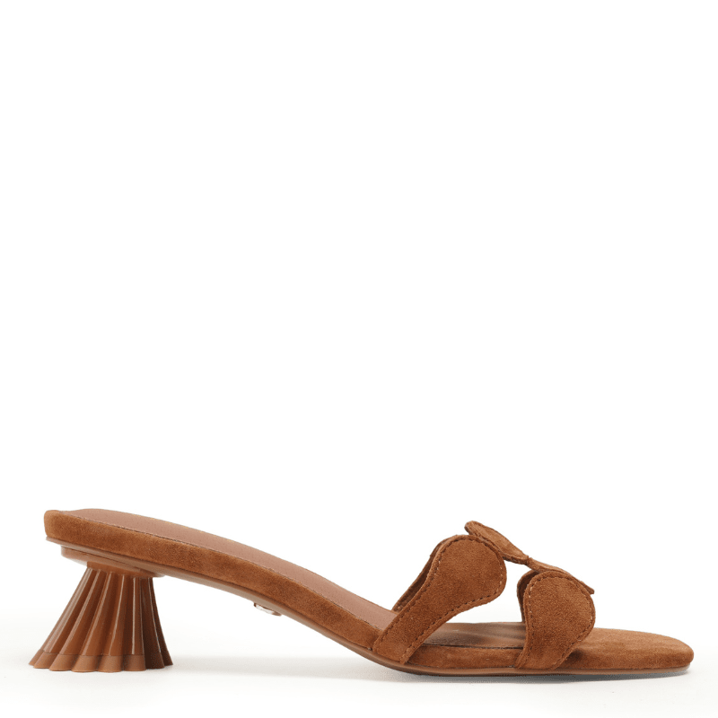 BUNNY - COGNAC SUEDE SLIDE
