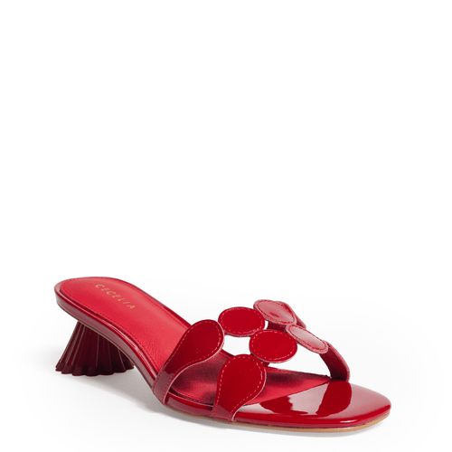 BUNNY - RED PATENT LEATHER SANDAL