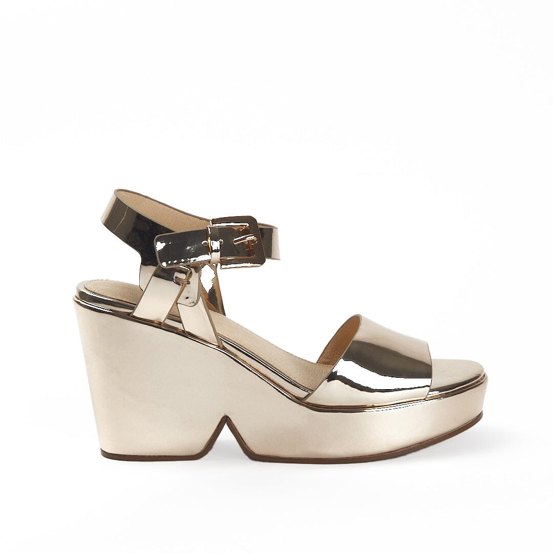 CECELIA NEW YORK-BETTY PLATFORM WEDGE SANDAL GOLD SPECCIO – Cecelia New ...