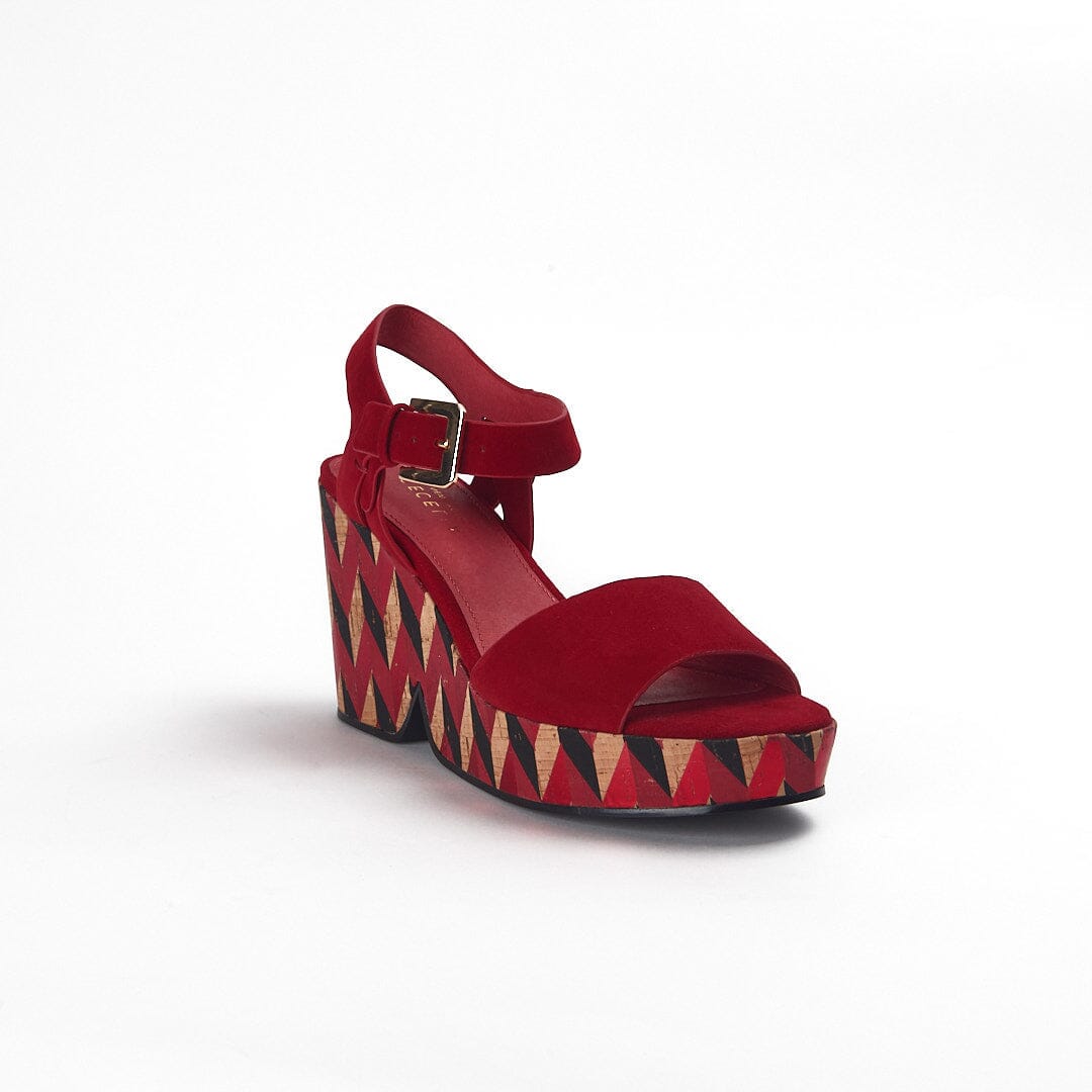 Red on sale cork sandals