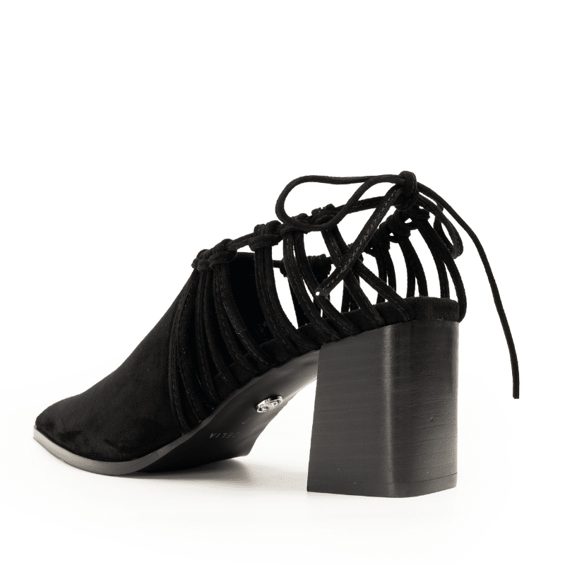 CHRISTINA - BLACK LACE-BACK BOOTIE