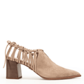 CHRISTINA - TAUPE LACE-BACK BOOTIE