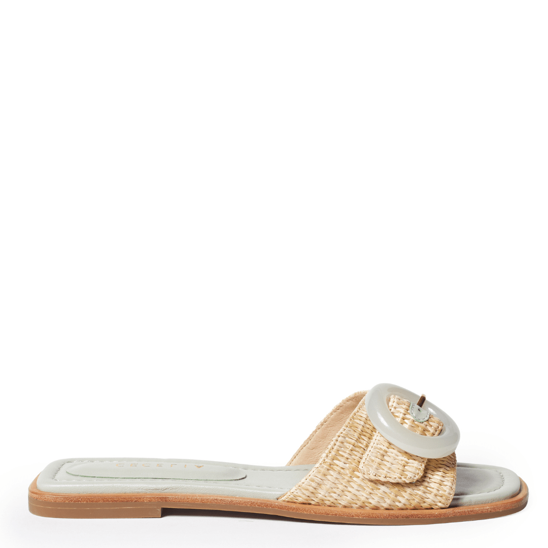 DIANE - Light Blue Buckle Sandals