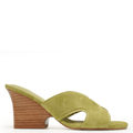 FAYE - EVERGREEN SUEDE WEDGE SANDAL