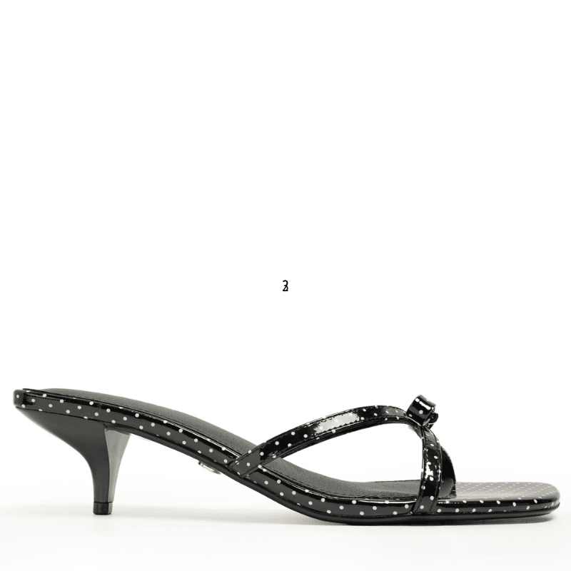 FERN - BLACK & WHITE DOT SANDAL