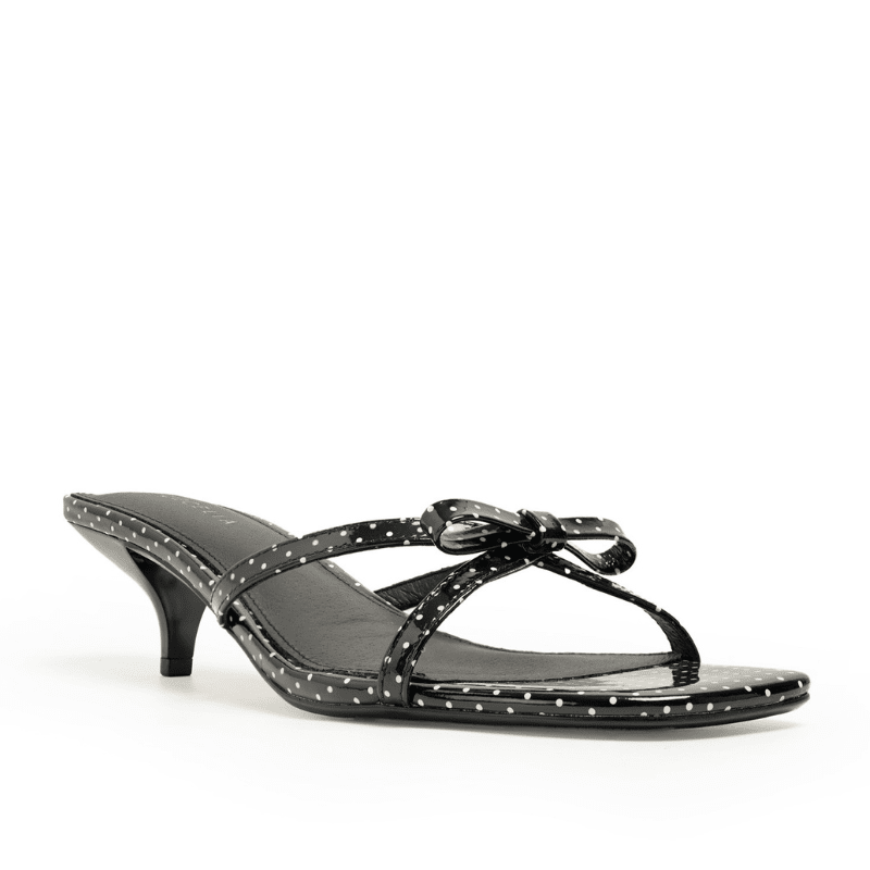 FERN - BLACK & WHITE DOT SANDAL