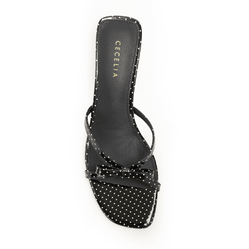 FERN - BLACK & WHITE DOT SANDAL