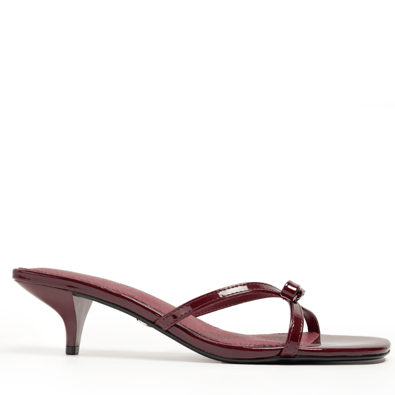 FERN - DARK RED PATENT HEEL