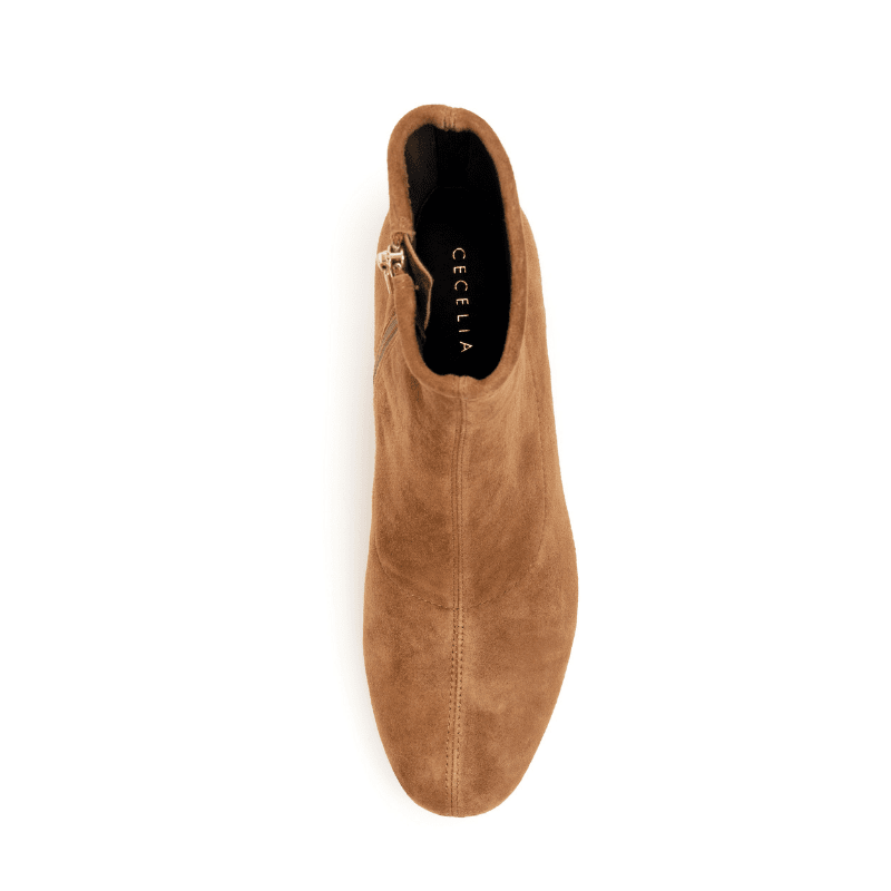 GATE - COGNAC SUEDE WEDGE BOOTIE
