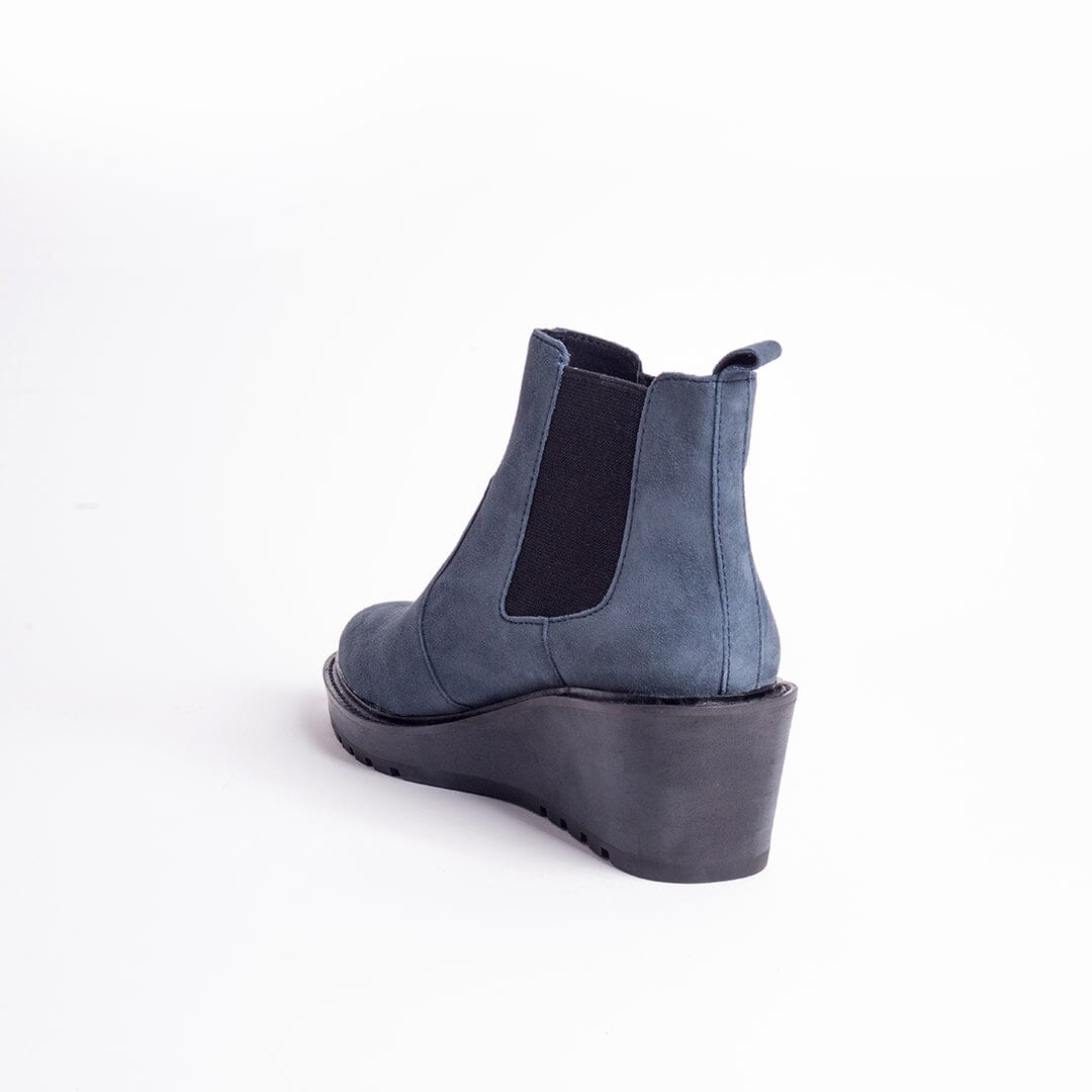 Navy wedge ankle boots hotsell