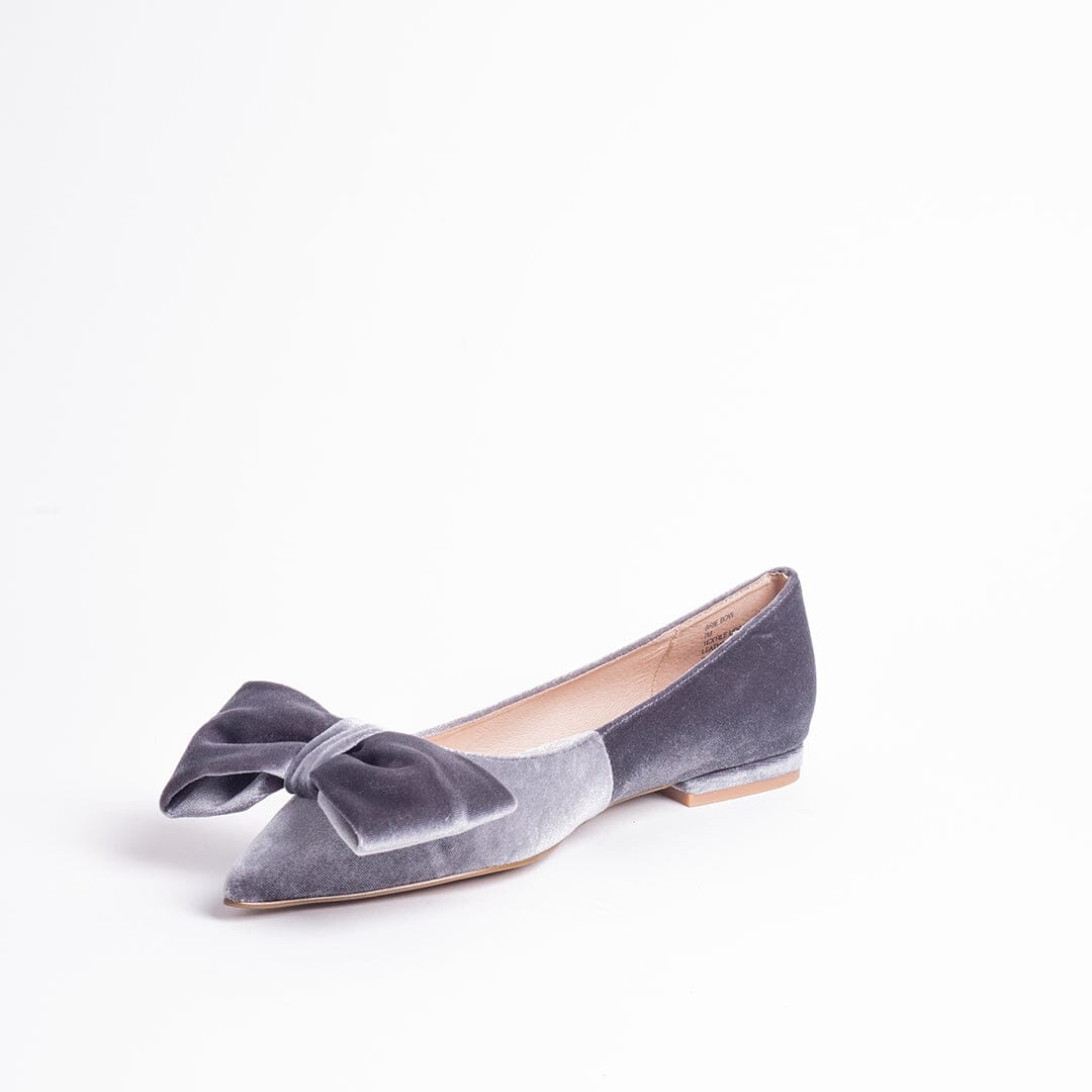 Velvet flats clearance with bow