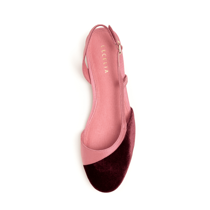 HEIDI - BURGUNDY PINK SLINGBACK