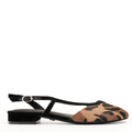 HEIDI - LEOPARD BLACK SLINGBACK