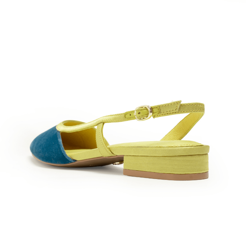 HEIDI - BLUE EVERGREEN SLINGBACK