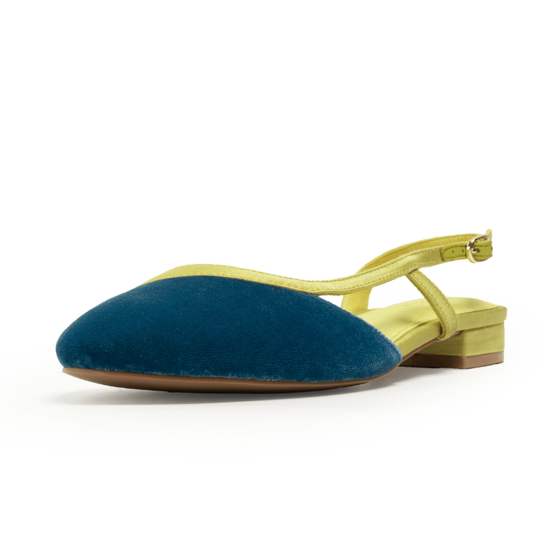 HEIDI - BLUE EVERGREEN SLINGBACK
