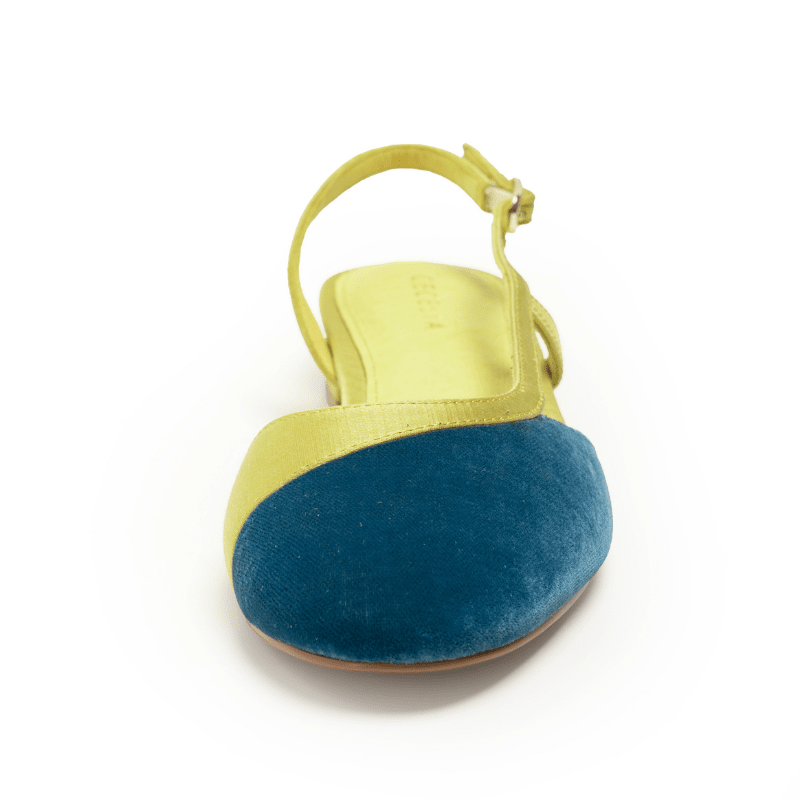 HEIDI - BLUE EVERGREEN SLINGBACK